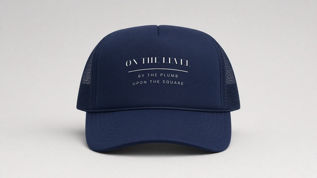 On the Level Trucker Hat - Navy